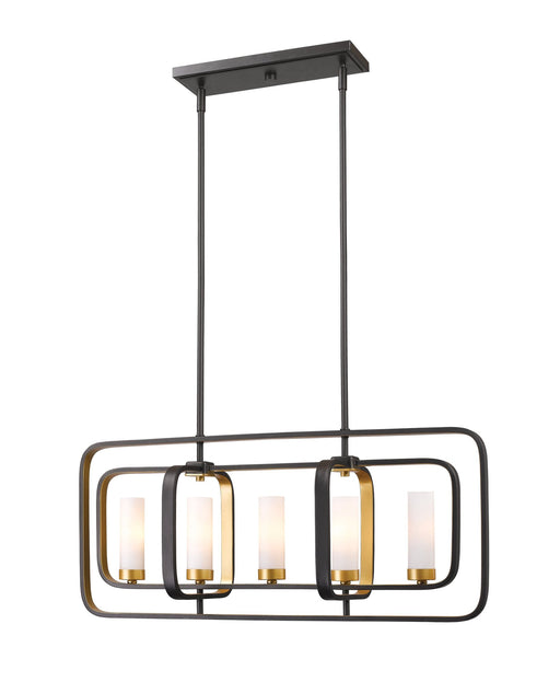 Aideen 5 Light 32" Linear Pendant in Bronze Gold