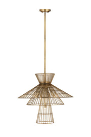 Alito 6 Light 25" Pendant in Rubbed Brass