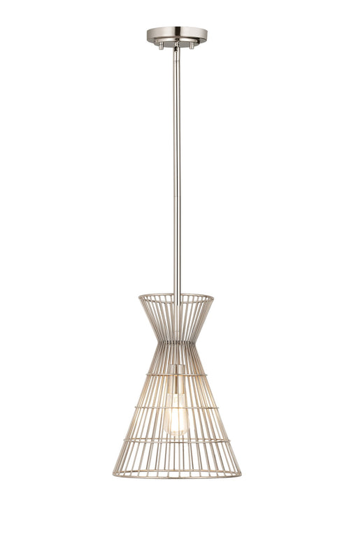 Alito 1 Light 11" Pendant in Polished Nickel