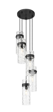 Fontaine 5 Light 14.5" Pendant in Matte Black