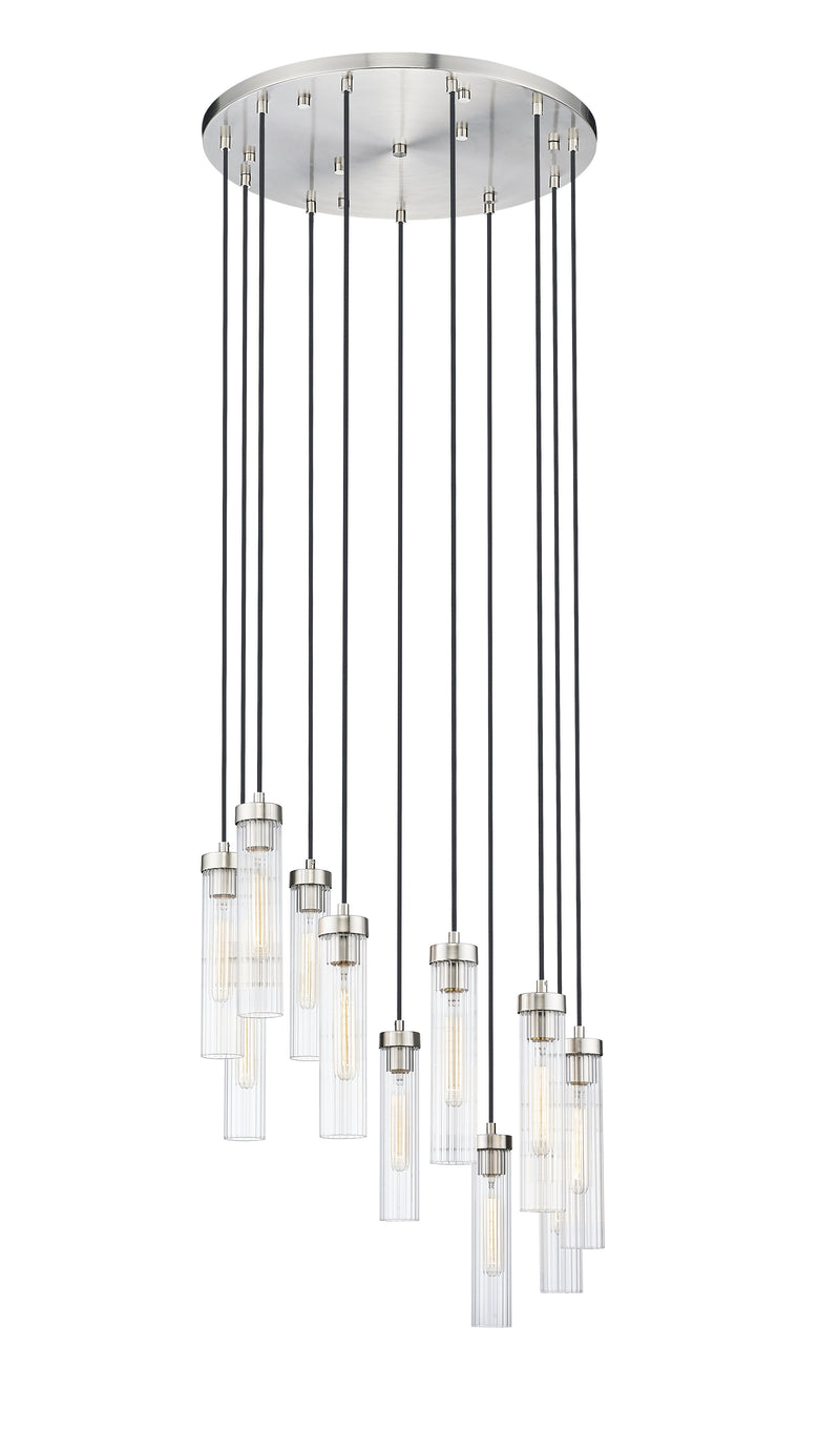 Beau 11 Light 24" Pendant in Brushed Nickel