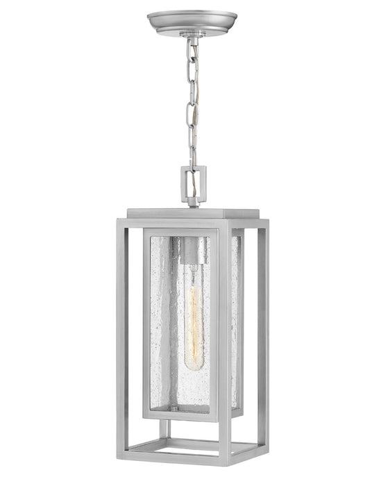 Republic Medium Hanging Lantern in Satin Nickel