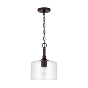 Carter One Light Pendant in Bronze