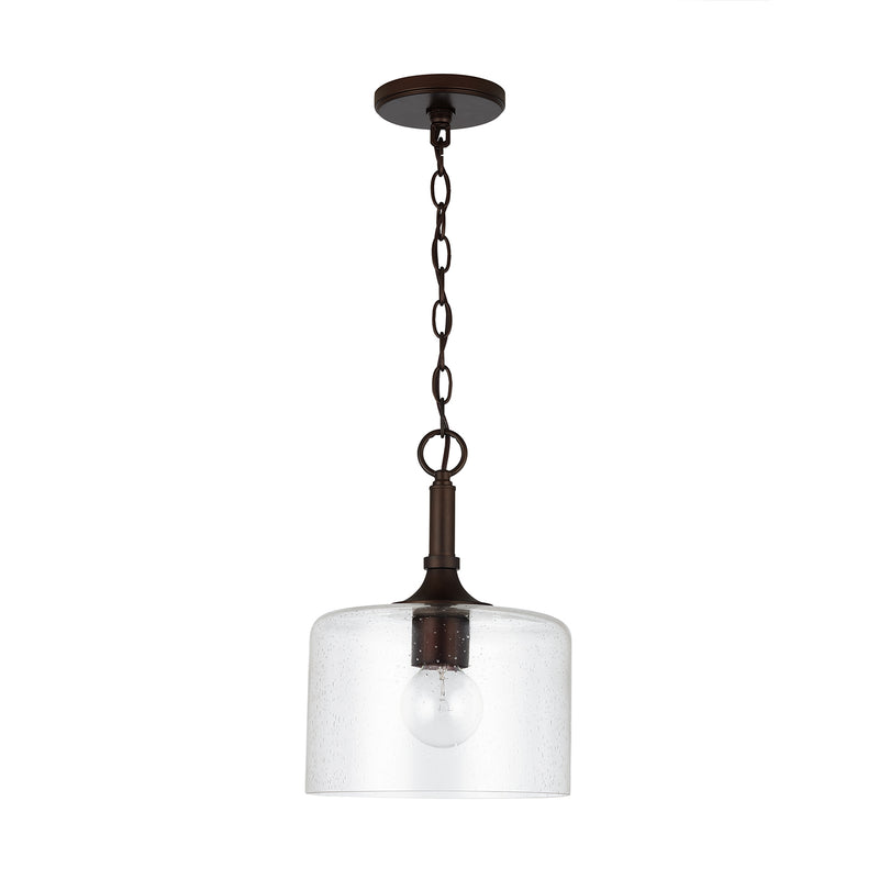 Carter One Light Pendant in Bronze