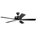 Basics Pro 52" Designer Ceiling Fan in Satin Black from Kichler Lighting, item number 330019SBK