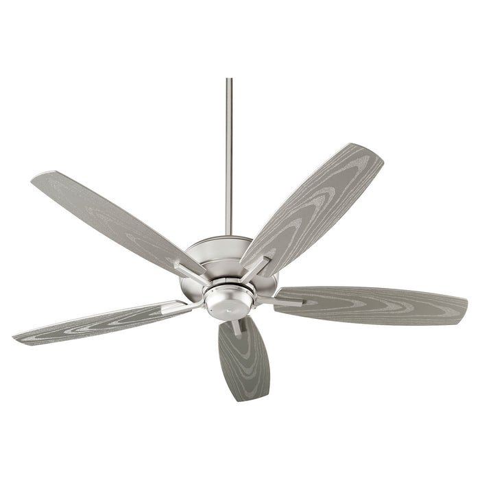 Breeze Patio Transitional Patio Fan in Satin Nickel