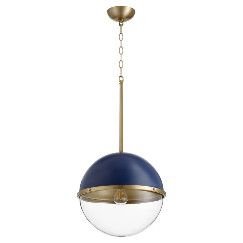 Soft Contemporary Pendant in Blue - Lamps Expo