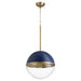 Soft Contemporary Pendant in Blue - Lamps Expo