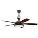 Hatteras Bay 52" LED Ceiling Fan in Weathered Zinc from Kichler Lighting, item number 310018WZC