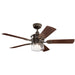 Lyndon 52" Patio LED Ceiling Fan in Olde Bronze from Kichler Lighting, item number 310239OZ