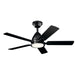Arvada 44" LED Ceiling Fan in Satin Black from Kichler Lighting, item number 330090SBK