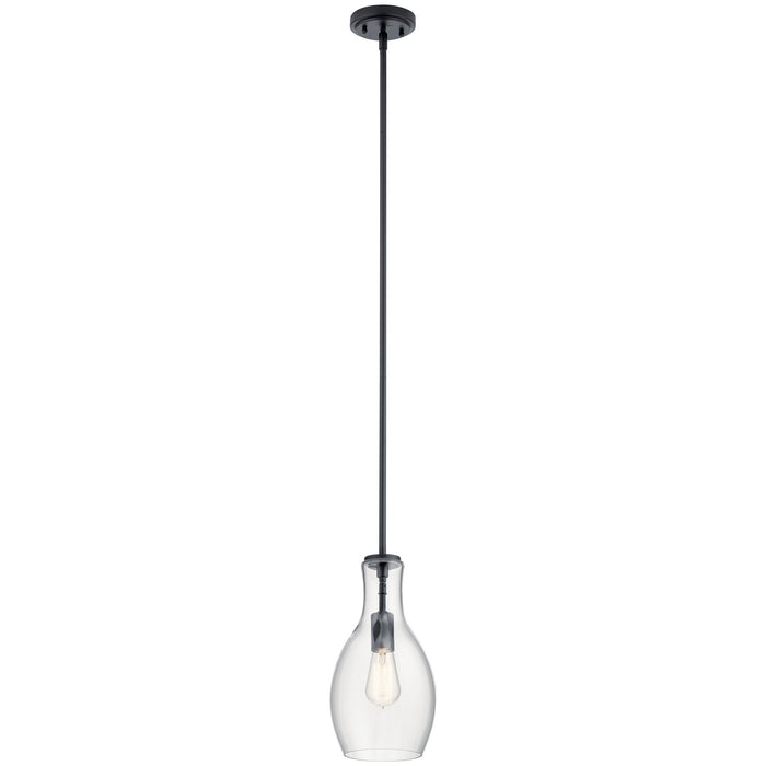 Everly Mini Pendant 1-Light in Black