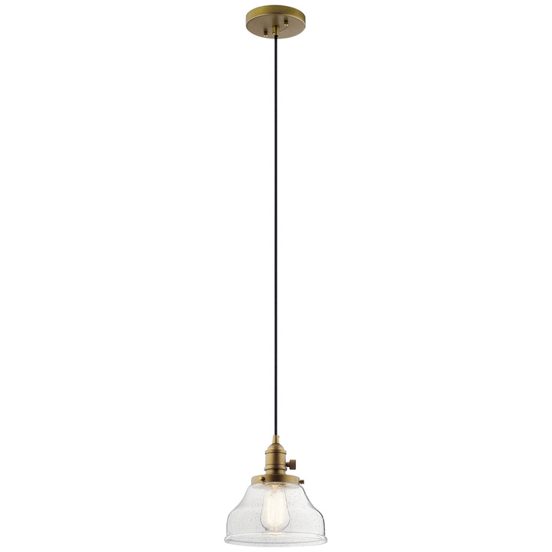 Avery Mini Pendant 1-Light in Natural Brass