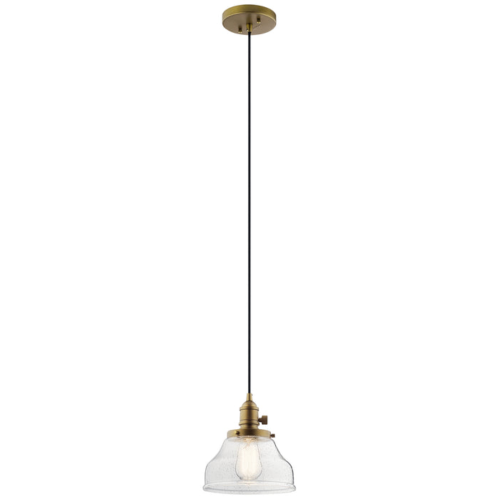 Avery Mini Pendant 1-Light in Natural Brass