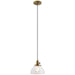 Avery Mini Pendant 1-Light in Natural Brass