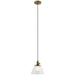 Avery Pendant 1-Light in Natural Brass