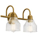 Avery Bath Sconce 2-Light in Natural Brass