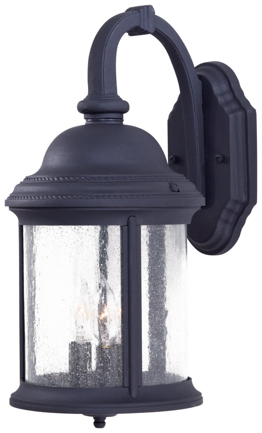 Hancock 3-Light Wall Mount in Coal & Clear Seeded Glass