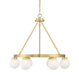 Avery 6-Light Chandelier in Warm Brass - Lamps Expo
