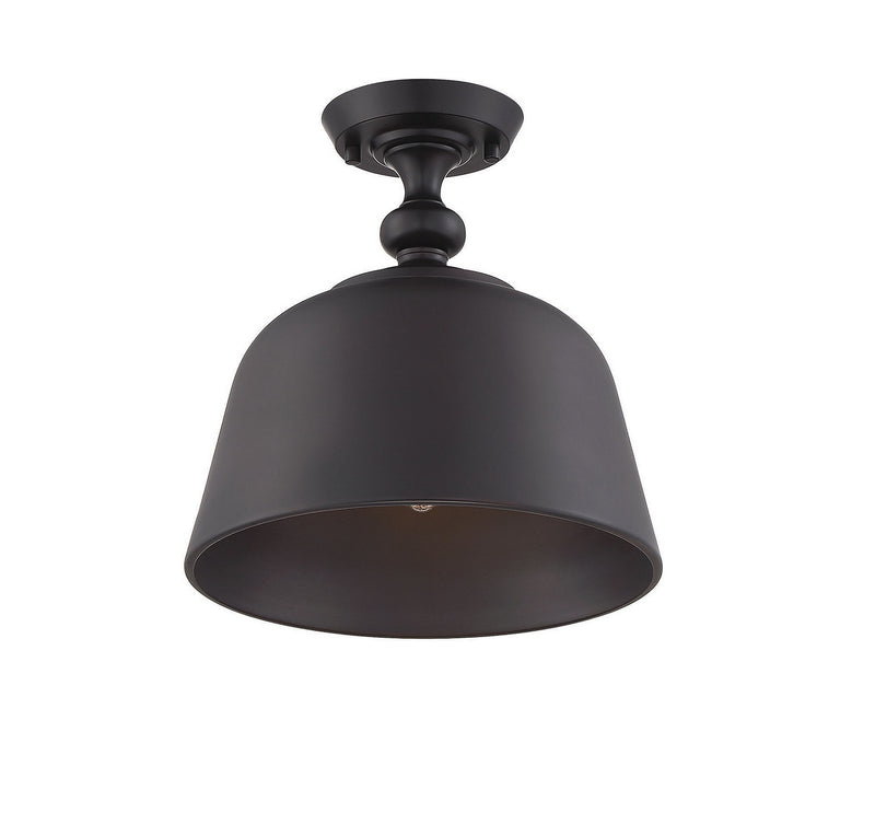 Berg 1-Light Semi-Flush in English Bronze