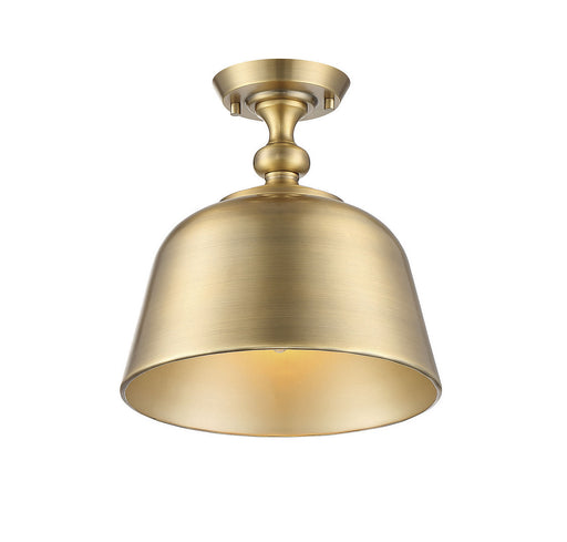 Berg 1-Light Semi-Flush in Warm Brass