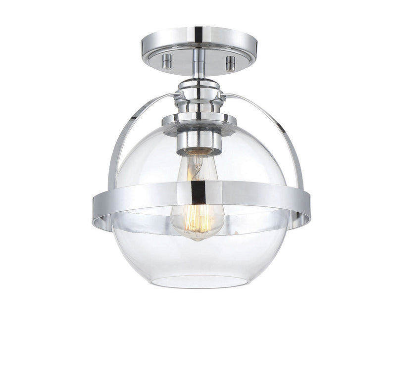 Pendleton 1-Light Semi-Flush in Polished Chrome