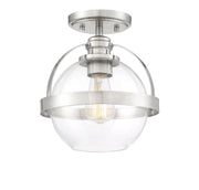 Pendleton 1-Light Semi-Flush in Satin Nickel