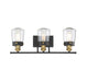 Macauley 3-Light Bath Sconce in Vintage Black/Warm Brass - Lamps Expo