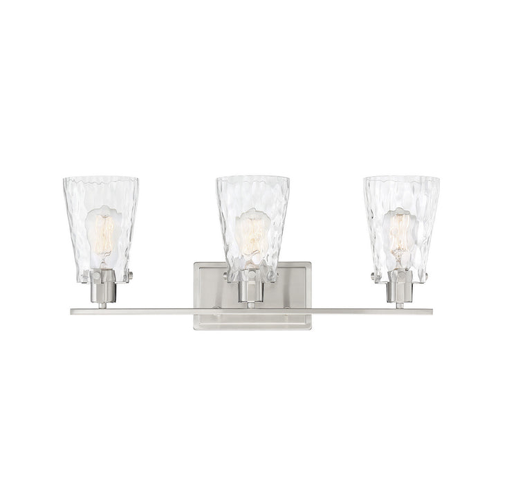 Vaughan 3-Light Bath Sconce in Satin Nickel - Lamps Expo
