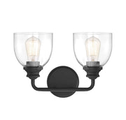 Vale 2-Light Bath in Black