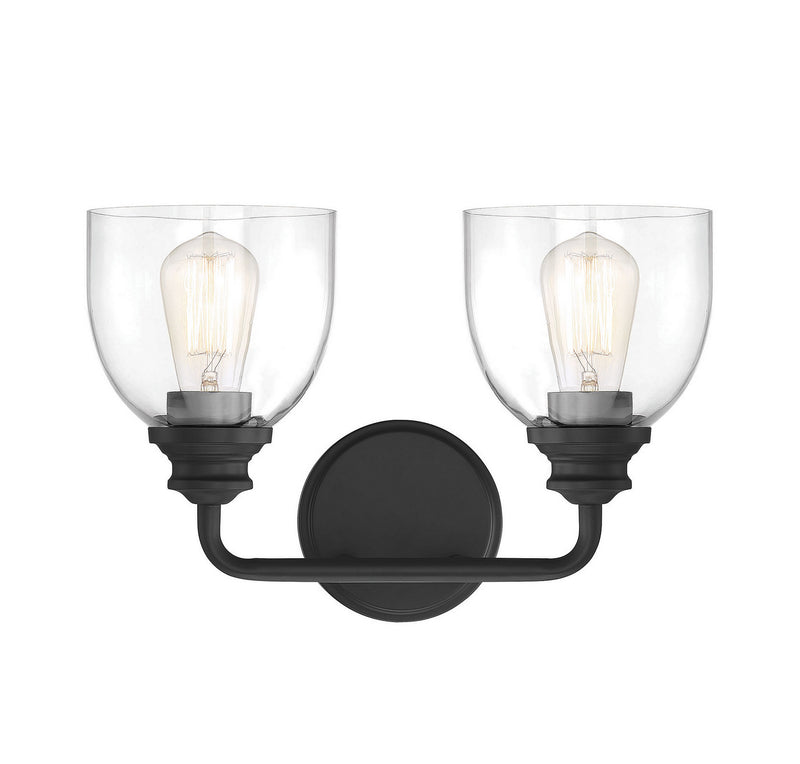 Vale 2-Light Bath in Black