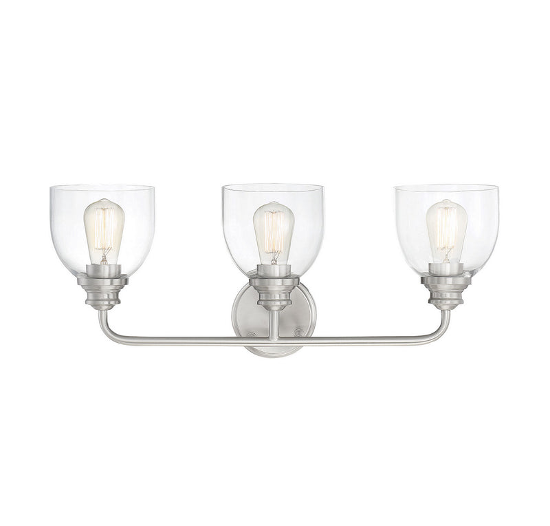 Vale 3-Light Bath in Satin Nickel