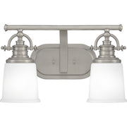 Grant 2-Light Bath Vanity in Antique Nickel