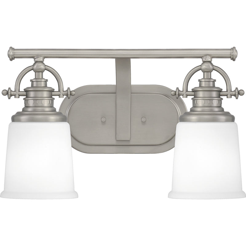 Grant 2-Light Bath Vanity in Antique Nickel