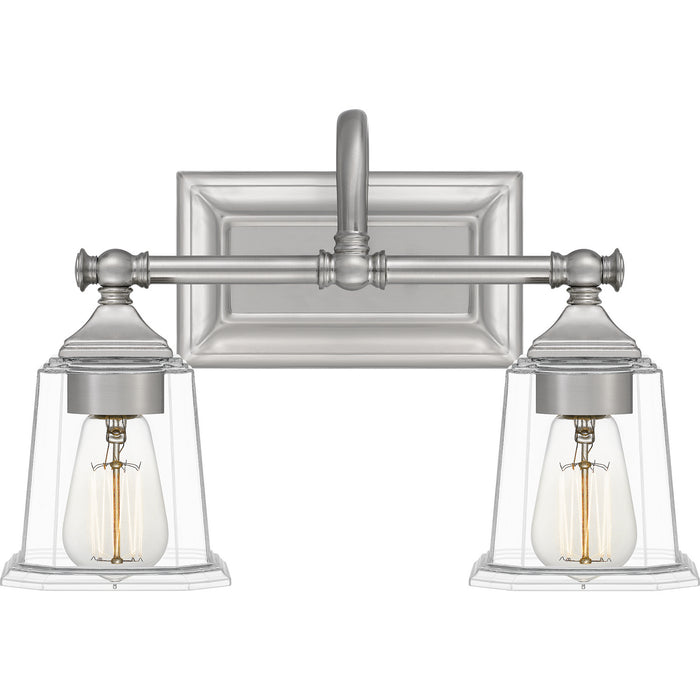 Nicholas 2-Light Bath Vanity in Brushed Nickel
