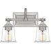 Nicholas 2-Light Bath Vanity in Brushed Nickel