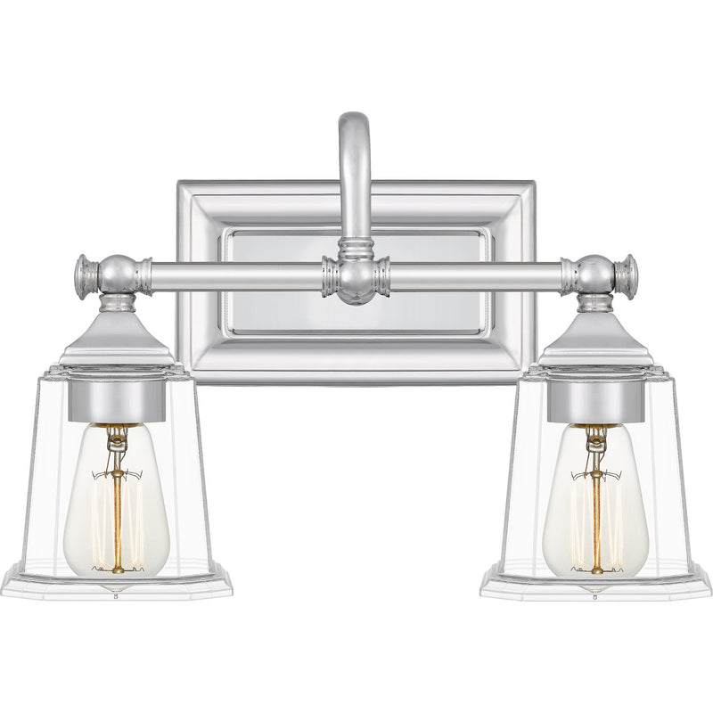 Nicholas 2-Light Bath Vanity in Polished Chrome