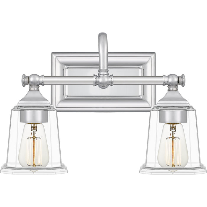 Nicholas 2-Light Bath Vanity in Polished Chrome
