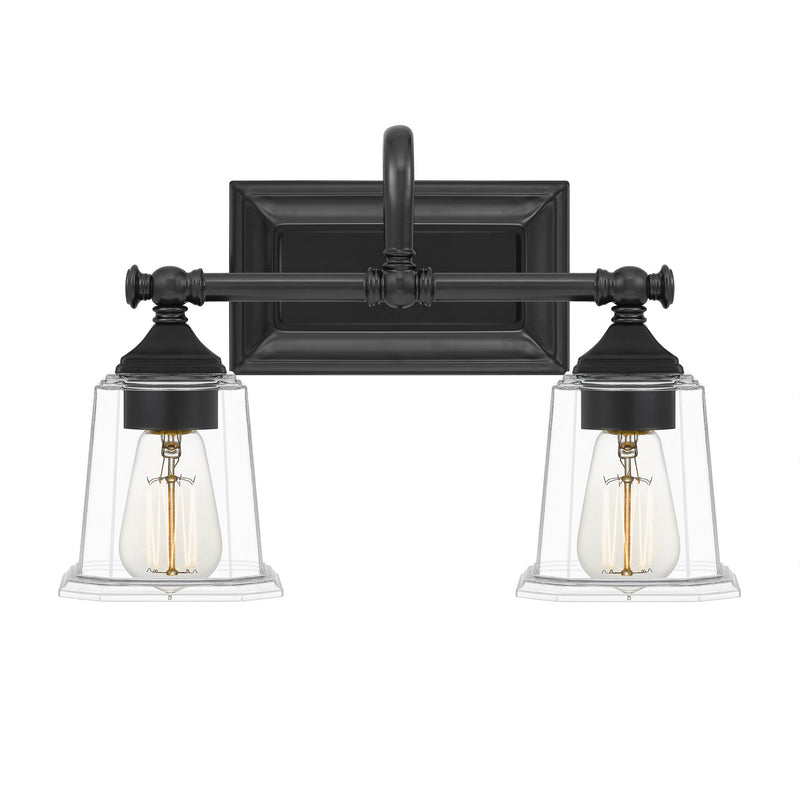 Nicholas 2-Light Bath Vanity in Earth Black