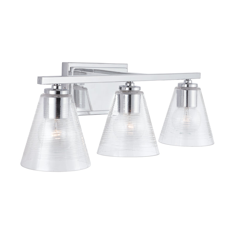 Layla Three Light Vanity in Chrome