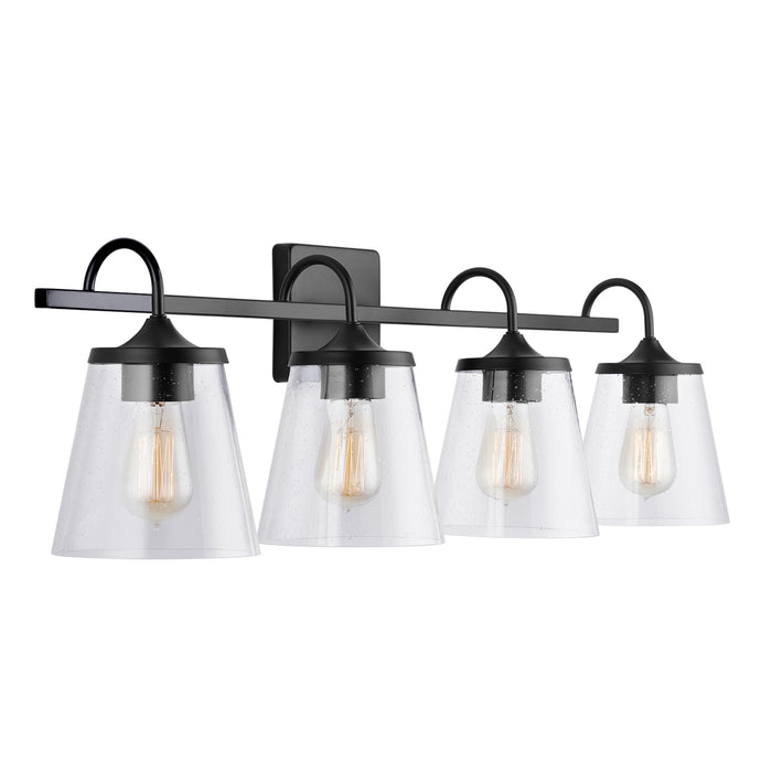 Jayne Four Light Vanity in Matte Black
