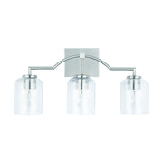 Carter Three Light Vanity in Brushed Nickel