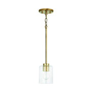 Greyson One Light Pendant in Aged Brass