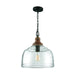 Julian One Light Pendant in Grey Wash and Grey Iron