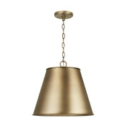 Welker One Light Pendant in Aged Brass