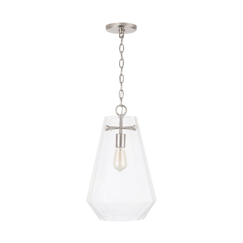 Lee One Light Pendant in Brushed Nickel