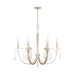 Gwyneth Six Light Chandelier in Winter Gold