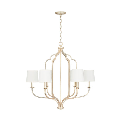 Ophelia Six Light Chandelier in Winter Gold