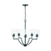 Carter Five Light Chandelier in Matte Black