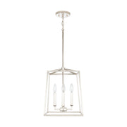 Thea Four Light Foyer Pendant in Polished Nickel